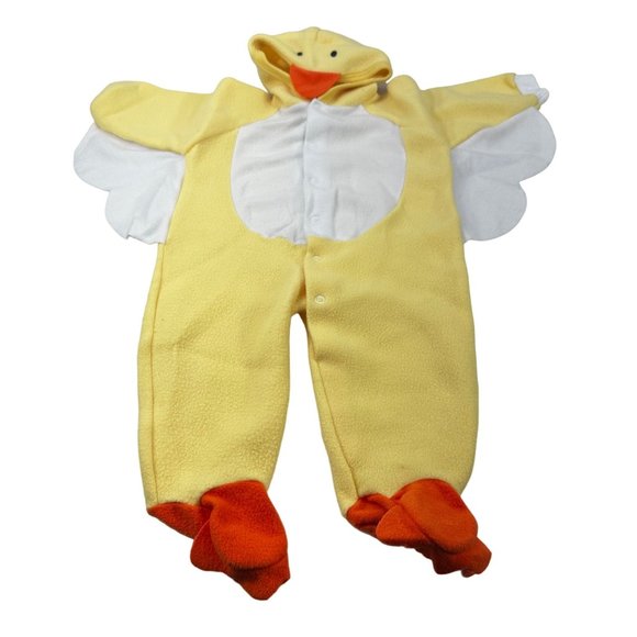Simply Basics Baby Size 6-9 Month Duck One Piece Sleeper Yellow Preowned - Picture 1 of 15